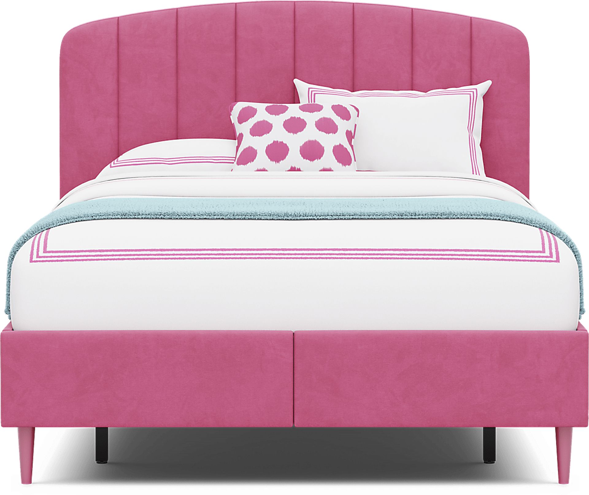 Kids Gwyneth Bubble Gum Full Upholstered Storage Bed - Image 2