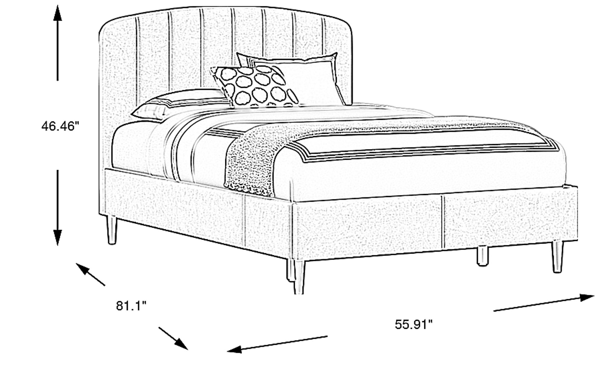 Dimension Image. Please refer to the Dimension Tab on this page for dimension details.