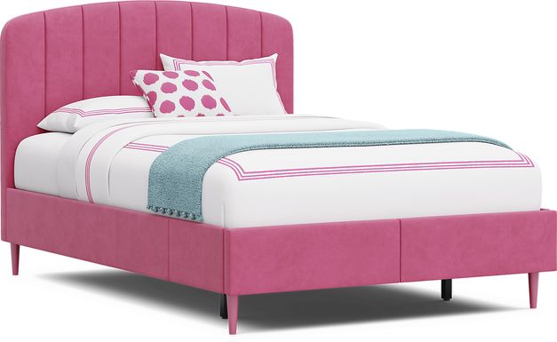 Kids Gwyneth Bubble Gum 3 Pc Full Upholstered Storage Bed