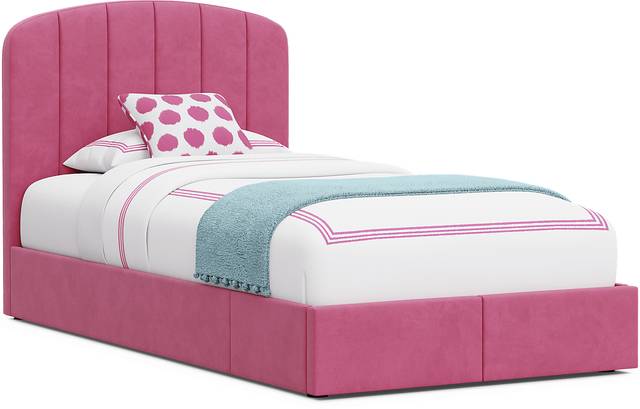 Kids Gwyneth Bubble Gum Twin Upholstered Storage Bed - Thumbnail - Image 3