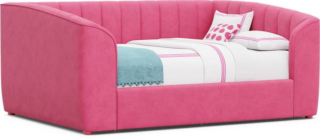 Kids Gwyneth Bubble Gum Full Upholstered Storage Daybed - Thumbnail - Image 2