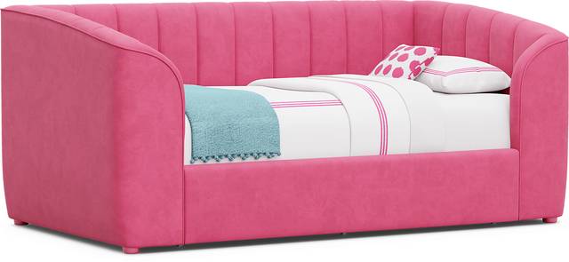 Kids Gwyneth Bubble Gum Twin Upholstered Storage Daybed - Thumbnail - Image 2