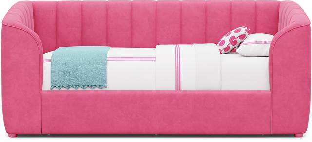 Kids Gwyneth Bubble Gum Twin Upholstered Storage Daybed - Thumbnail - Image 1