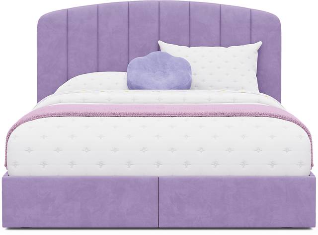Kids Gwyneth Lavender Full Upholstered Storage Bed - Thumbnail - Image 4