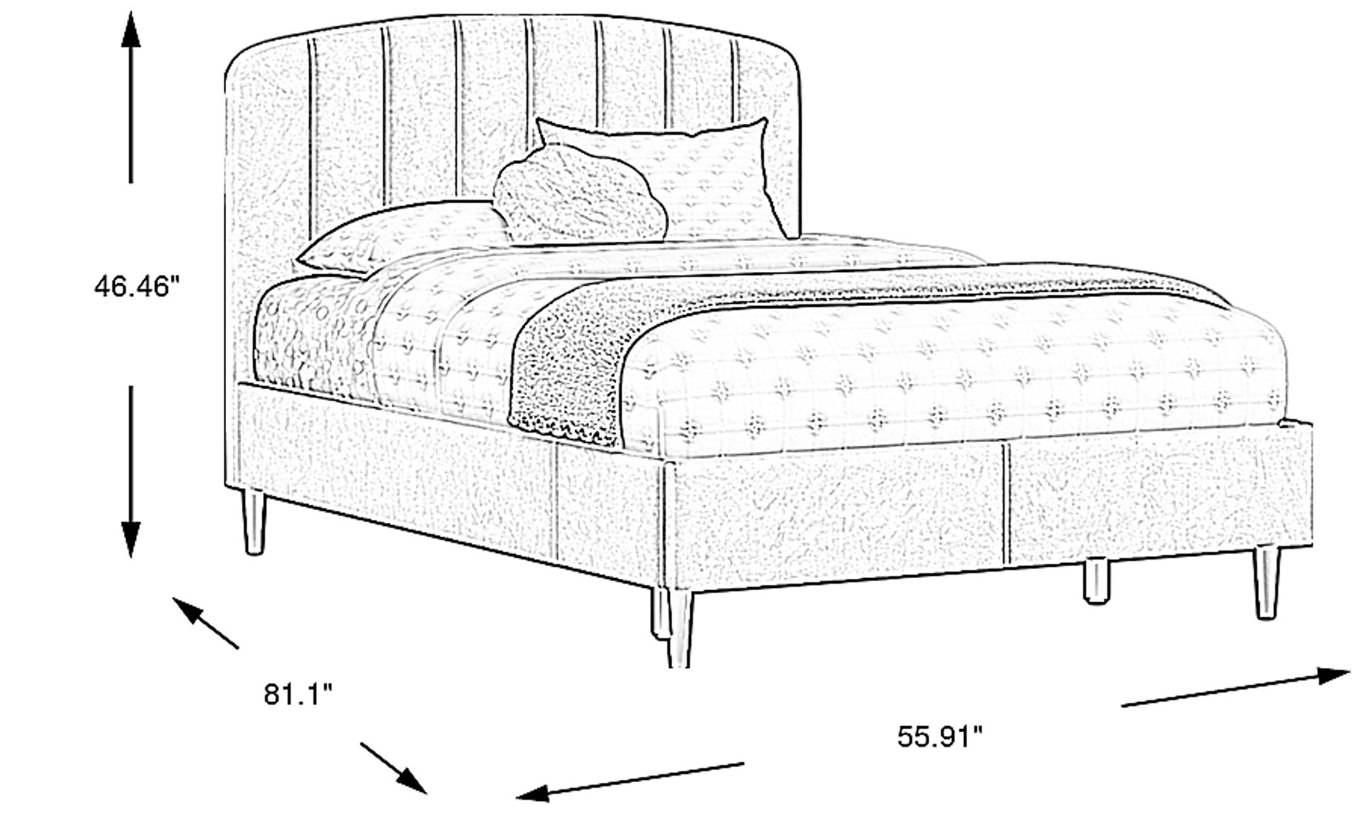 Dimension Image. Please refer to the Dimension Tab on this page for dimension details.