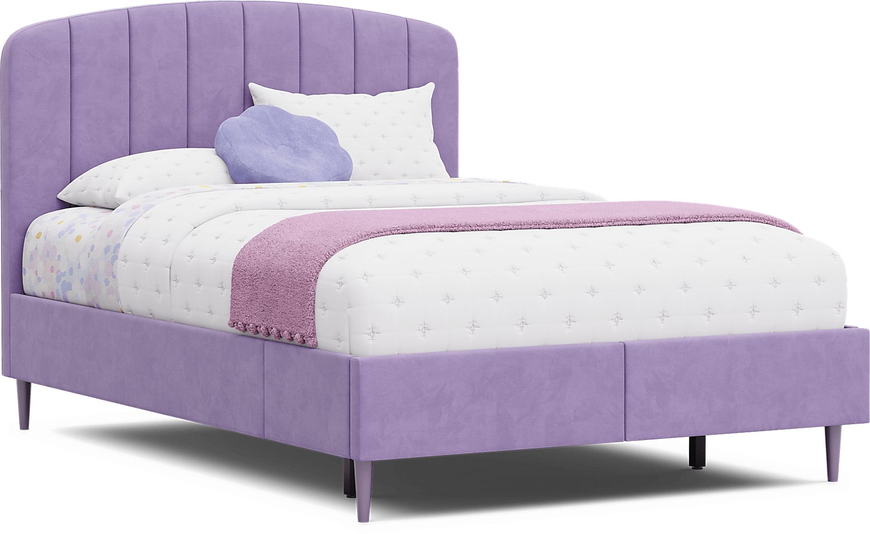 Kids Gwyneth Lavender Full Upholstered Storage Bed