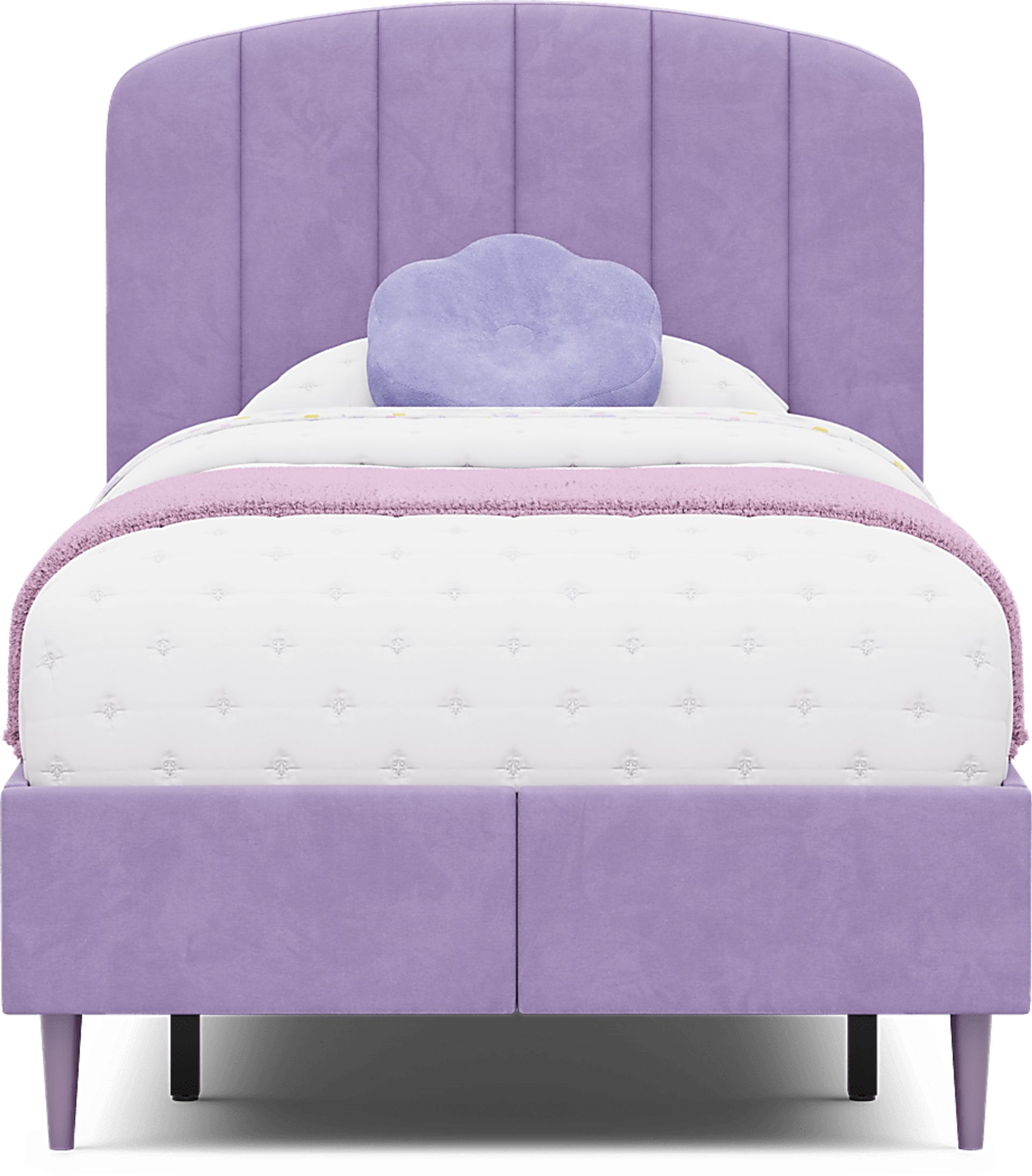 Kids Gwyneth Lavender Twin Upholstered Storage Bed - Image 2
