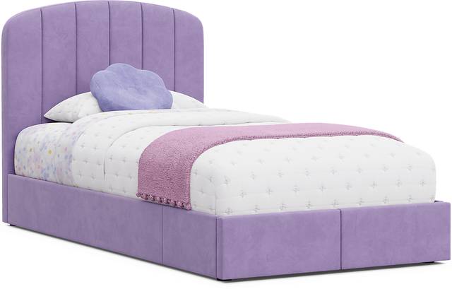Kids Gwyneth Lavender Twin Upholstered Storage Bed - Thumbnail - Image 3