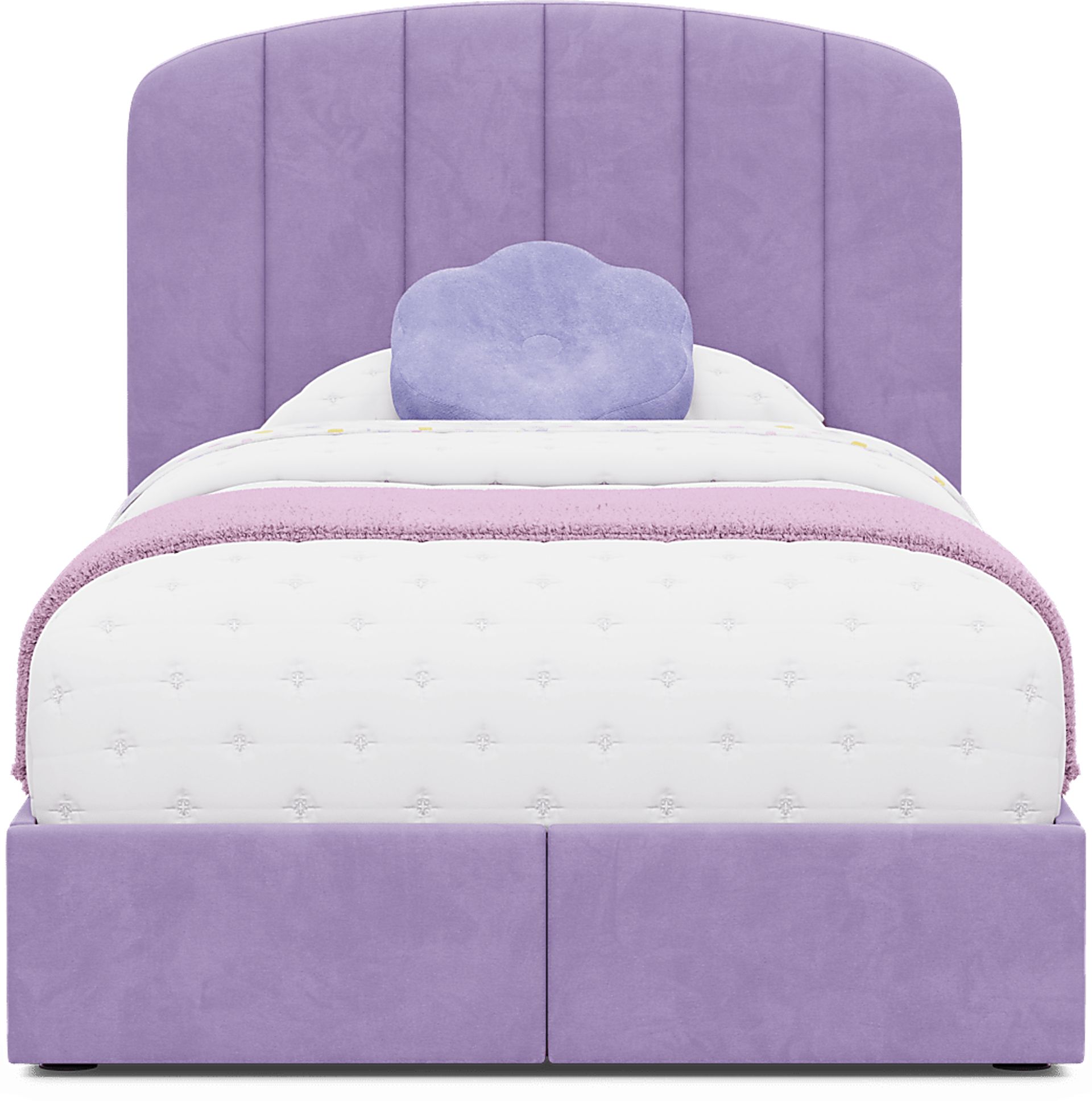 Kids Gwyneth Lavender Twin Upholstered Storage Bed - Image 4