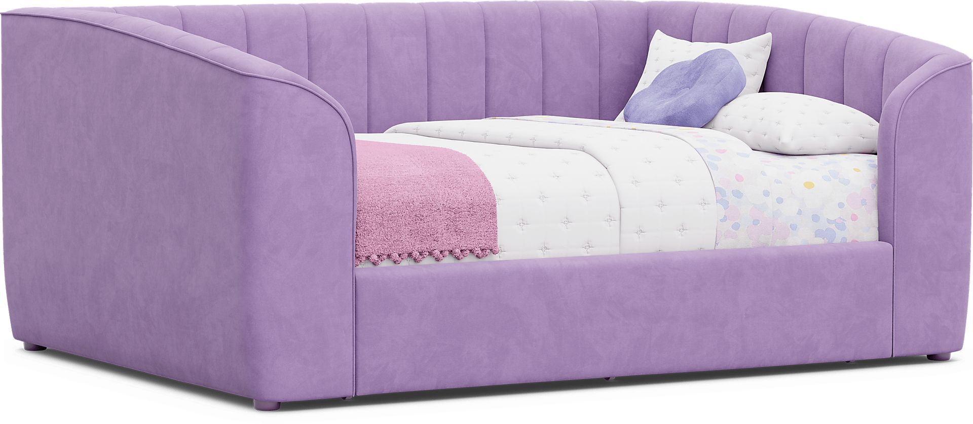Kids Gwyneth Lavender Full Upholstered Storage Daybed - Image 2
