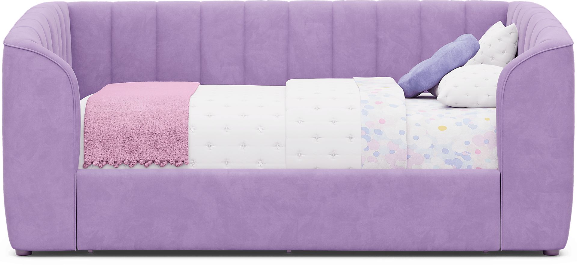 Kids Gwyneth Lavender Full Upholstered Storage Daybed - Image 1