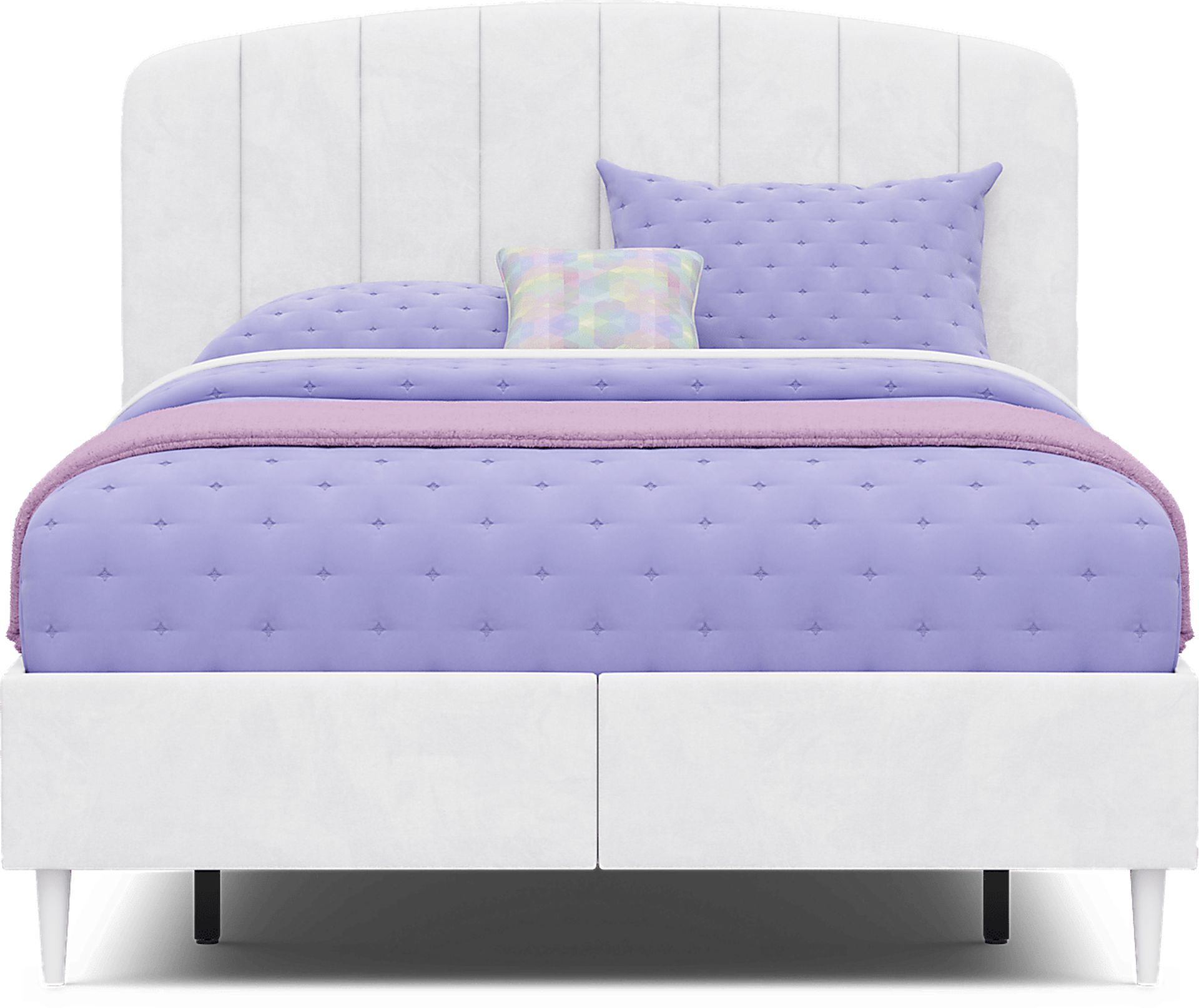 Kids Gwyneth White Full Upholstered Storage Bed - Image 2
