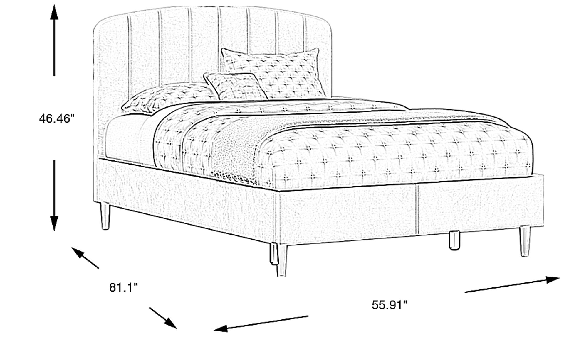 Dimension Image. Please refer to the Dimension Tab on this page for dimension details.