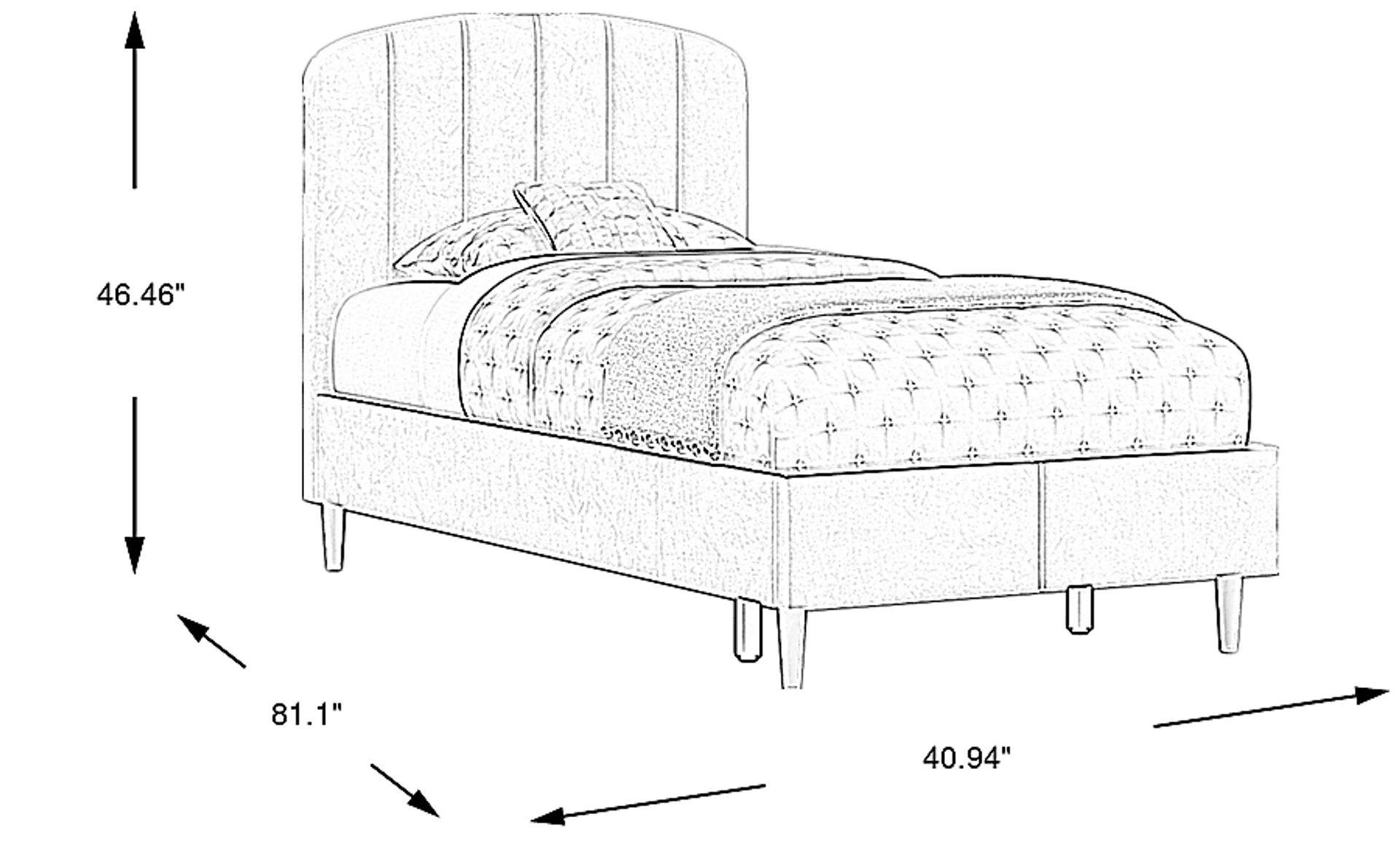 Dimension Image. Please refer to the Dimension Tab on this page for dimension details.