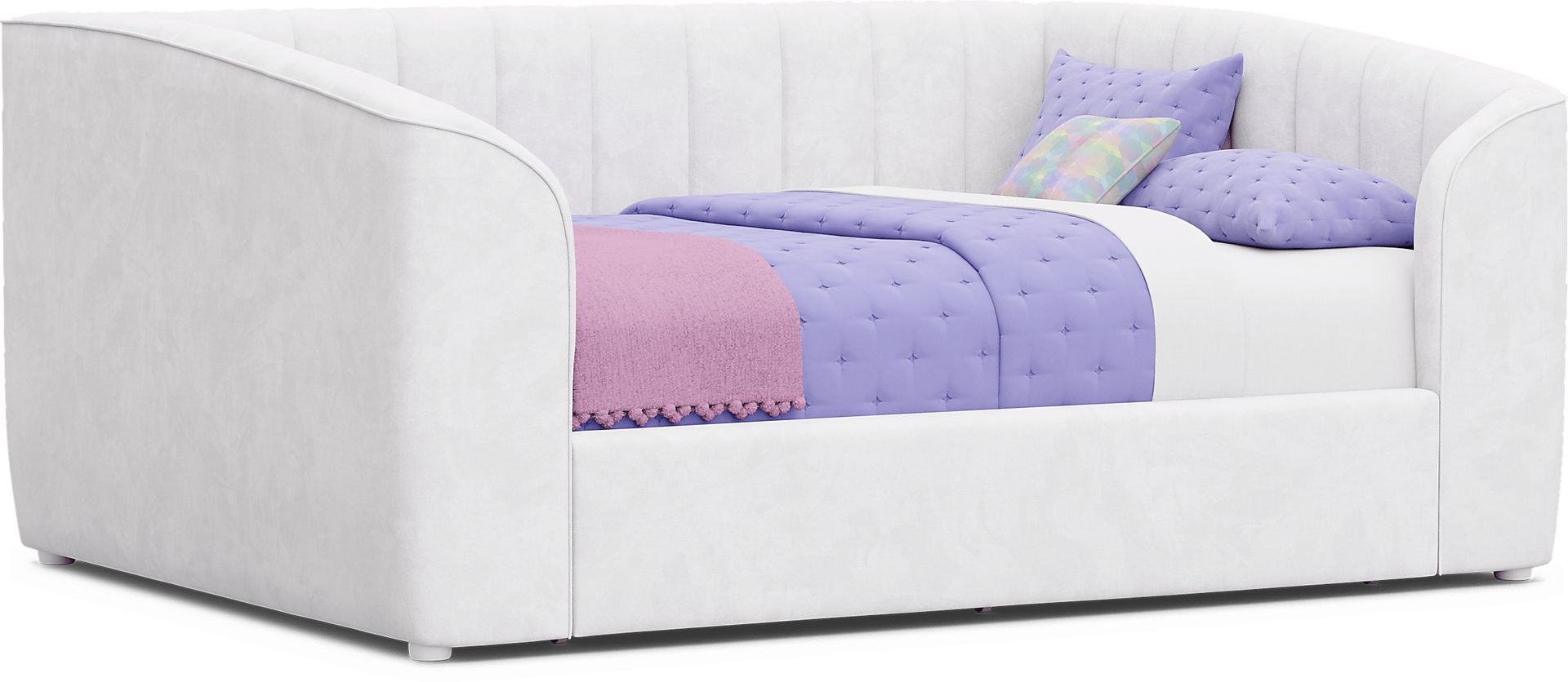 Kids Gwyneth White Full Upholstered Storage Daybed - Image 2