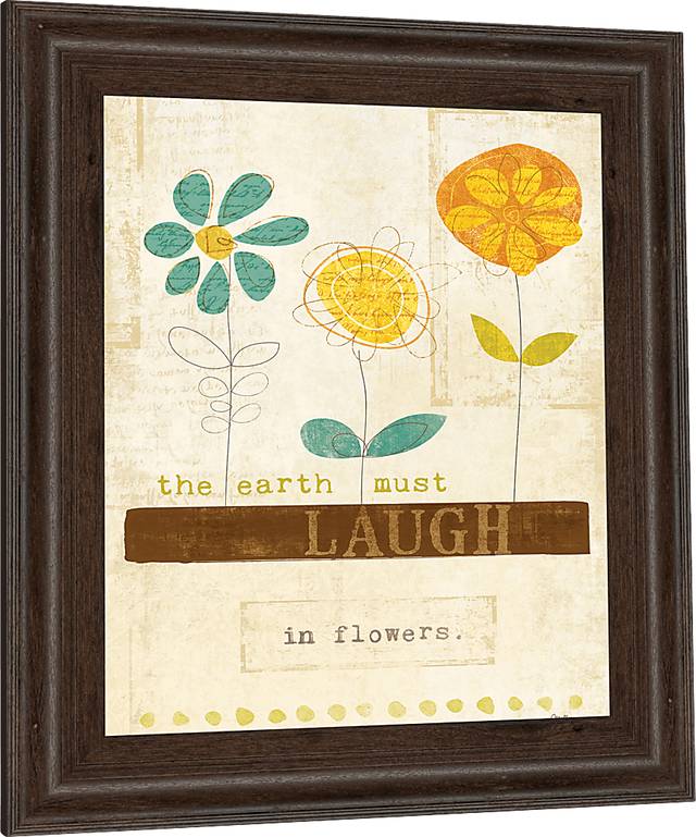 Kids Happy Flower Beige Artwork - Thumbnail - Image 1