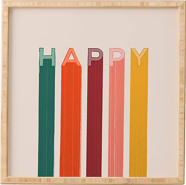 Kids Happy Letters Beige Wall Art - Thumbnail - Image 1
