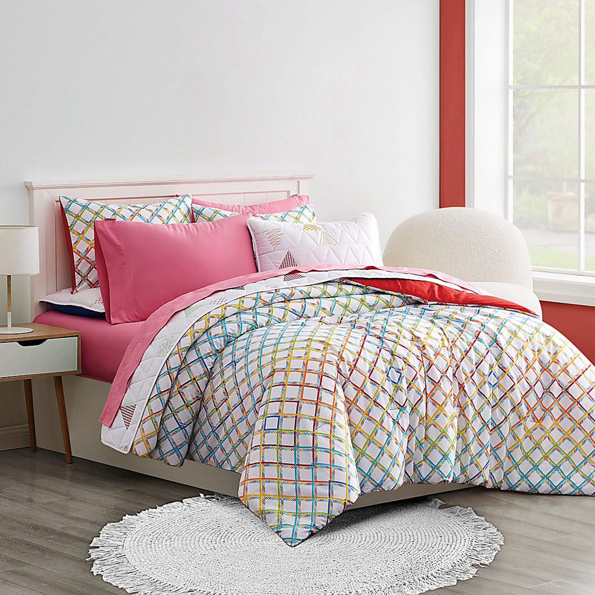Kids Happy Plaid Multi Twin Comforter Set - Image 2