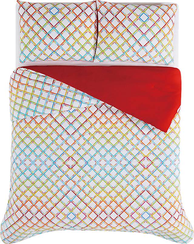 Kids Happy Plaid White 3 Pc Full Comforter Set - Thumbnail - Image 4
