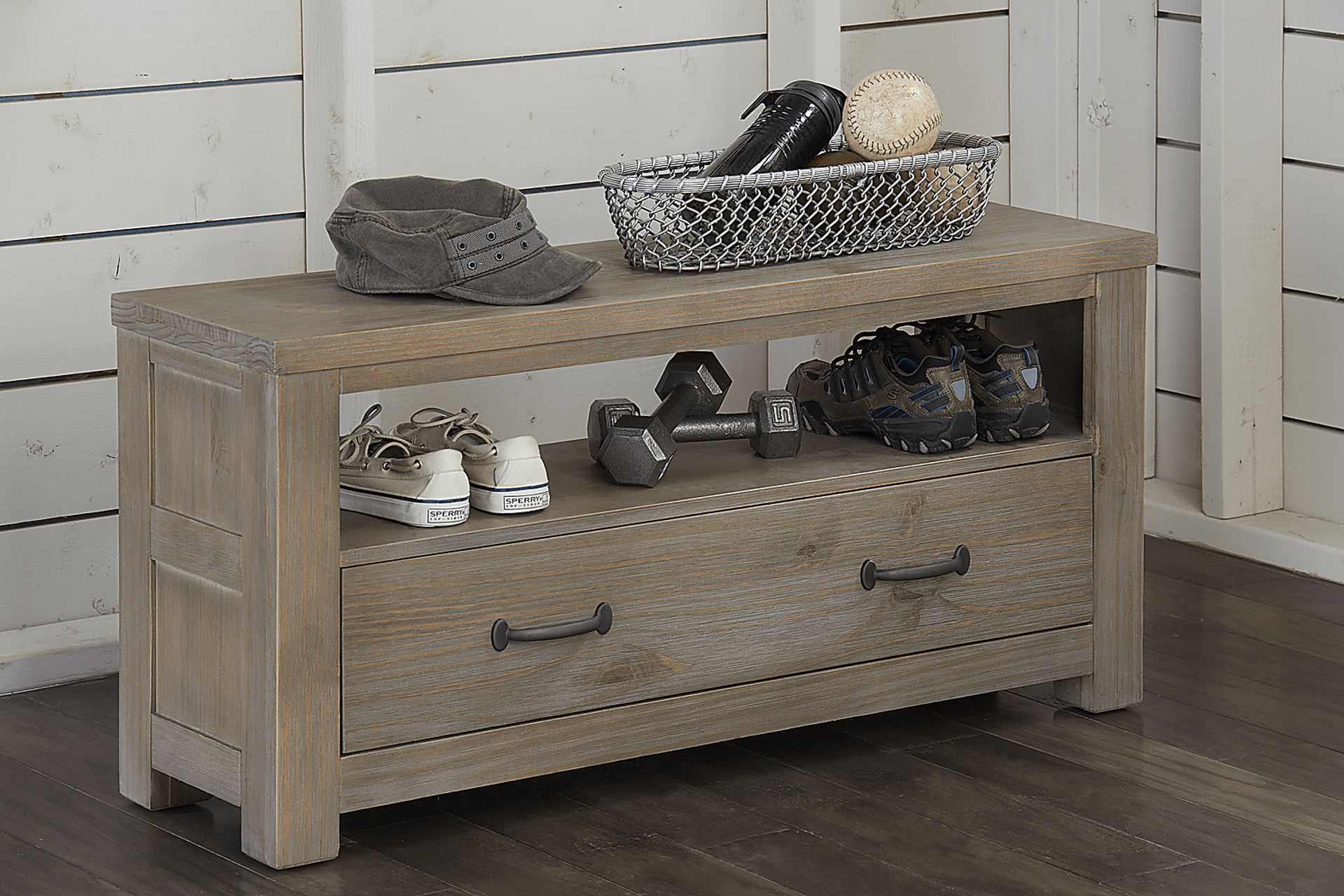 Kids Harpster Driftwood Dressing Bench - Image 2