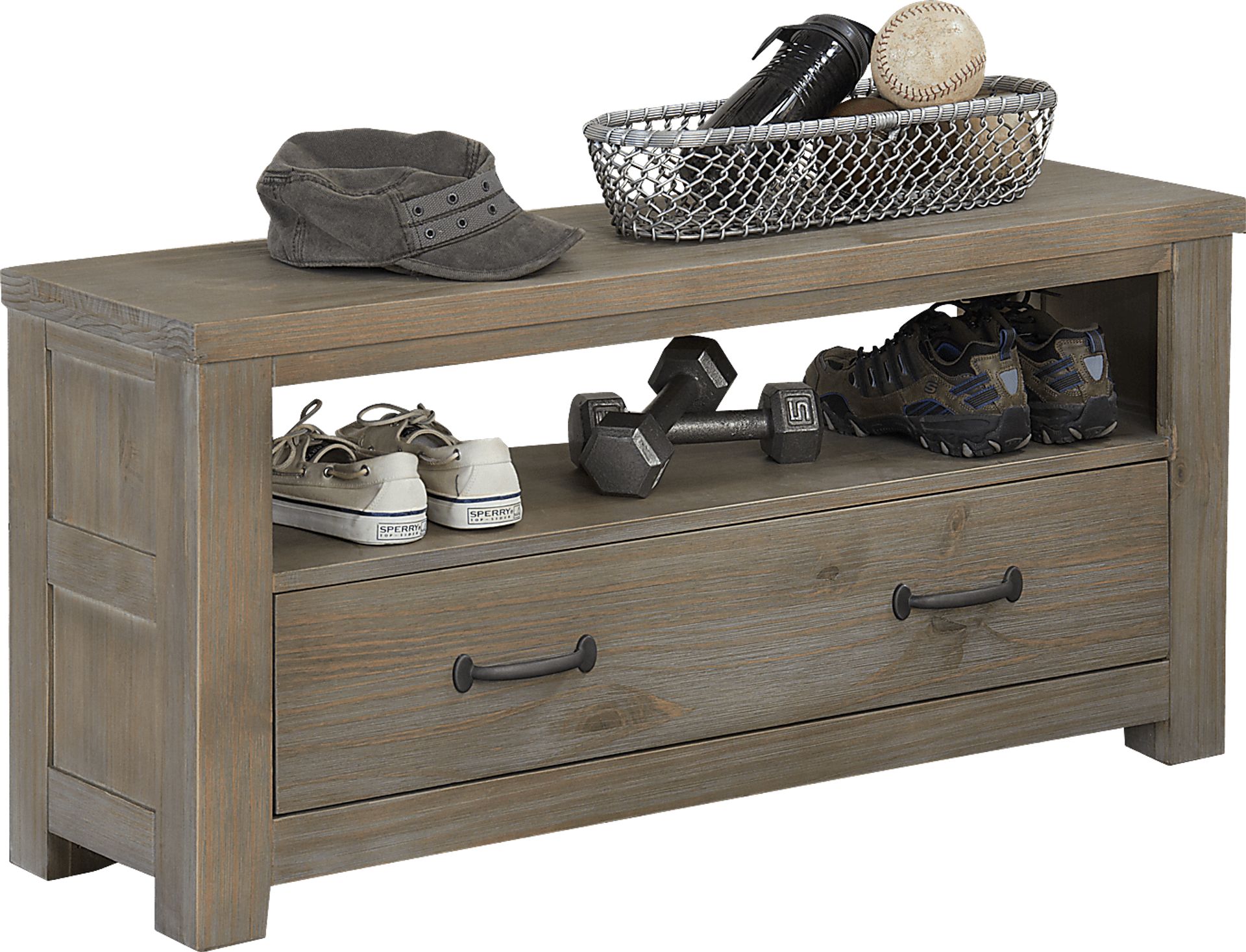 Kids Harpster Driftwood Dressing Bench - Image 1