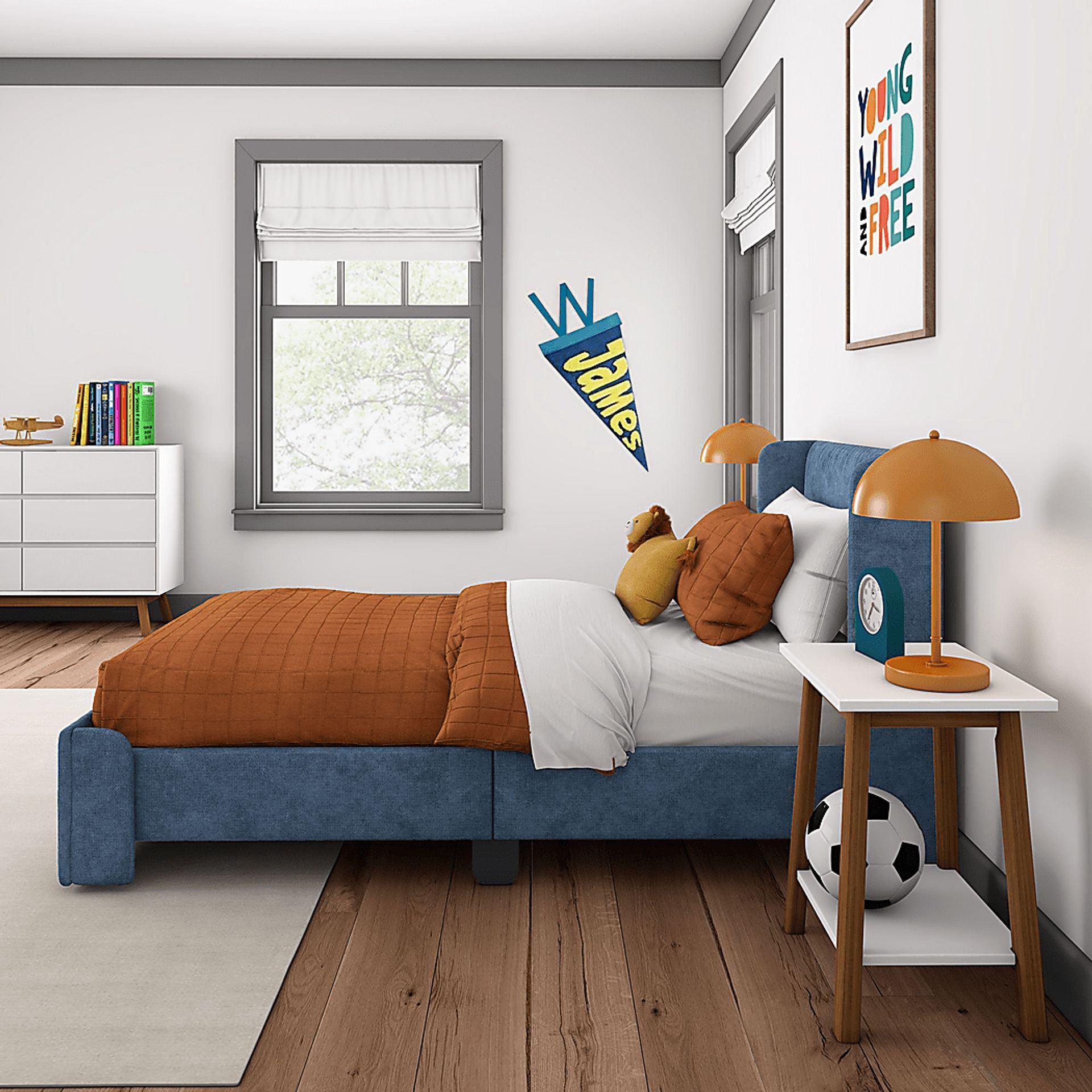 Kids Haso Blue Twin Bed - Image 2