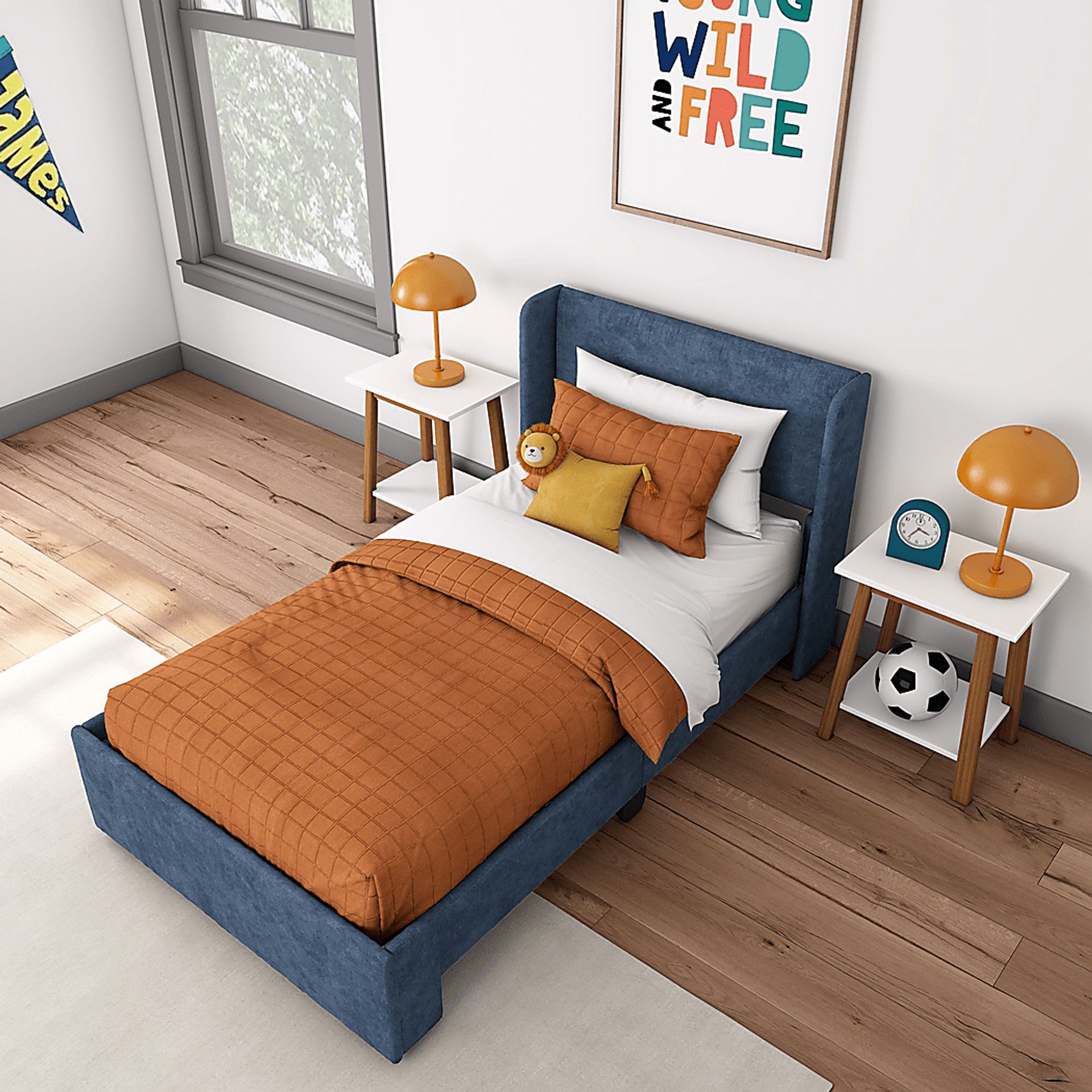 Kids Haso Blue Twin Bed - Image 3