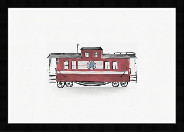 Kids Head of Train Blue Wall Art - Thumbnail - Image 1