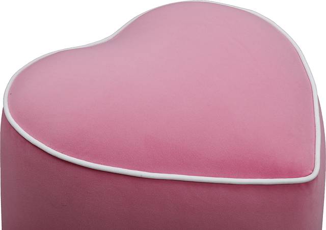 Kids Heartthrob Bright Pink Heart Ottoman - Thumbnail - Image 3