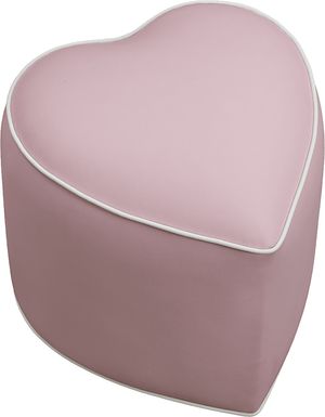 Kids Heartthrob Pink Heart Ottoman