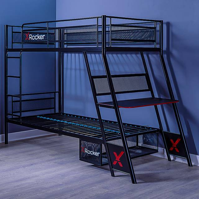 Kids Helenka Black Twin/Twin Gaming Bunk Bed - Thumbnail - Image 2