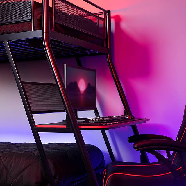 Kids Helenka Black Twin/Twin Gaming Bunk Bed - Thumbnail - Image 5
