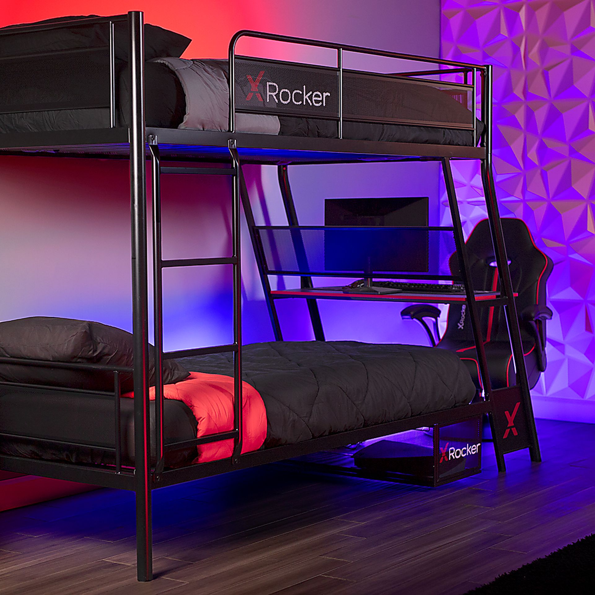 Kids Helenka Black Twin/Twin Gaming Bunk Bed - Image 10
