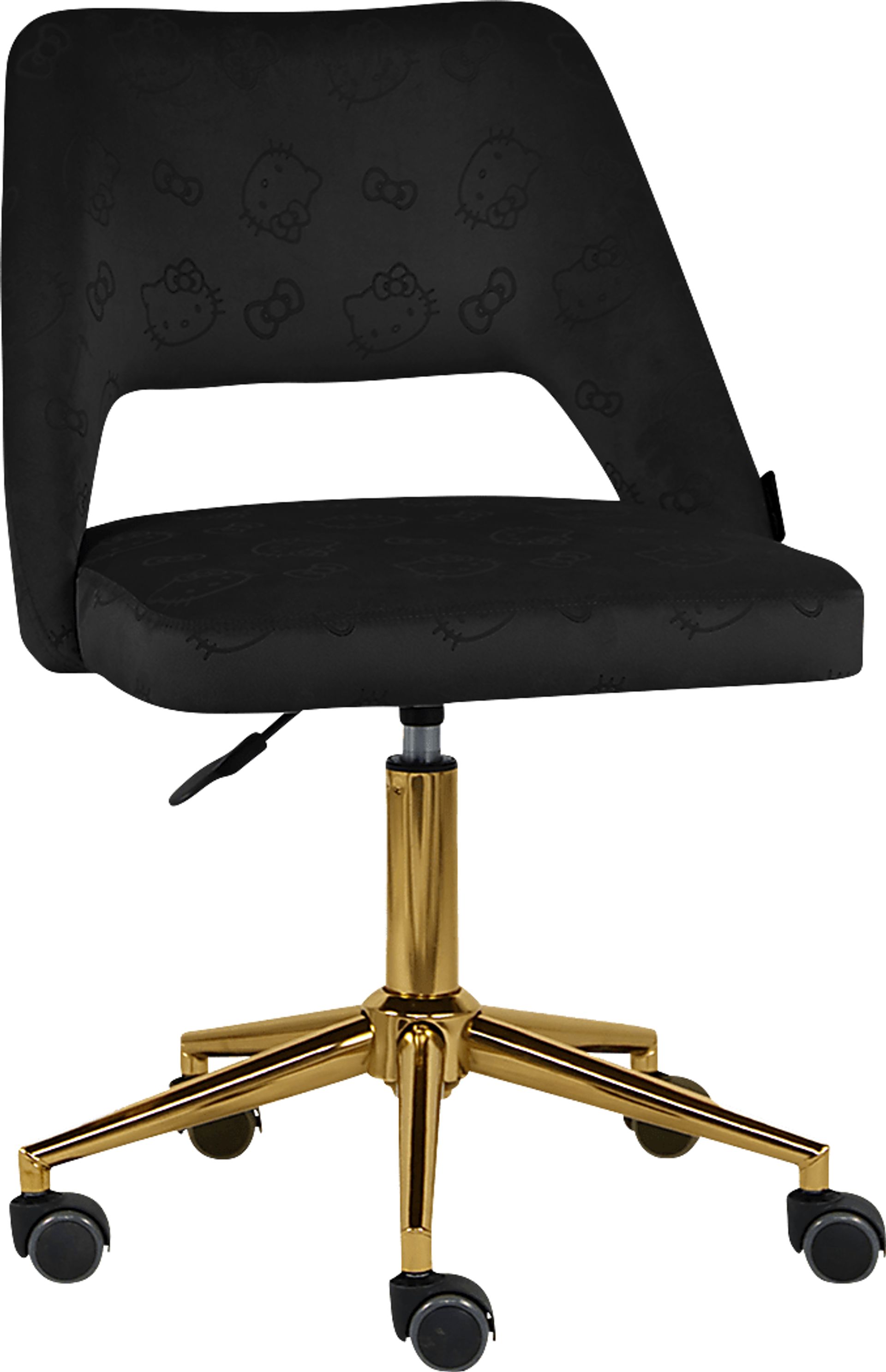 Kids Hello Kitty Black Swivel Vanity Chair - Image 2