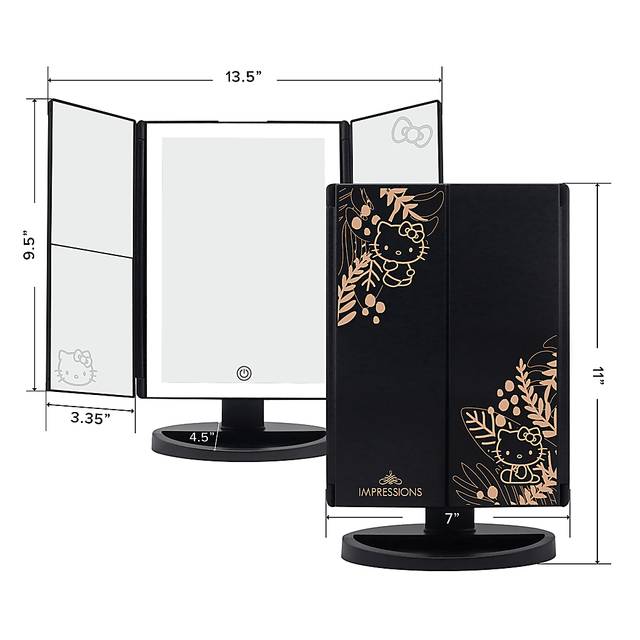 Kids Hello Kitty Black Tri-Fold Vanity Mirror - Thumbnail - Image 5