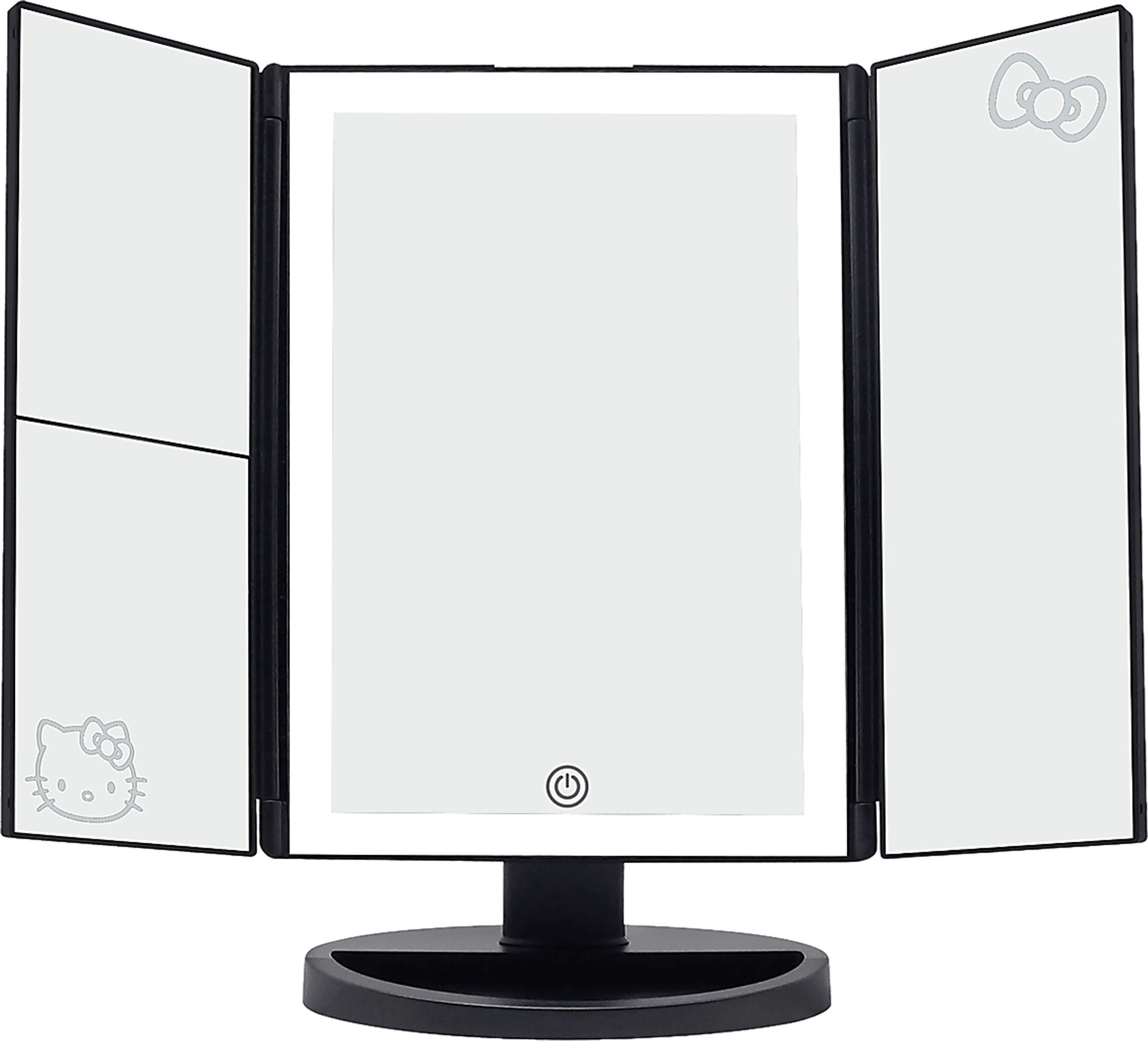 Kids Hello Kitty Black Tri-Fold Vanity Mirror - Image 1