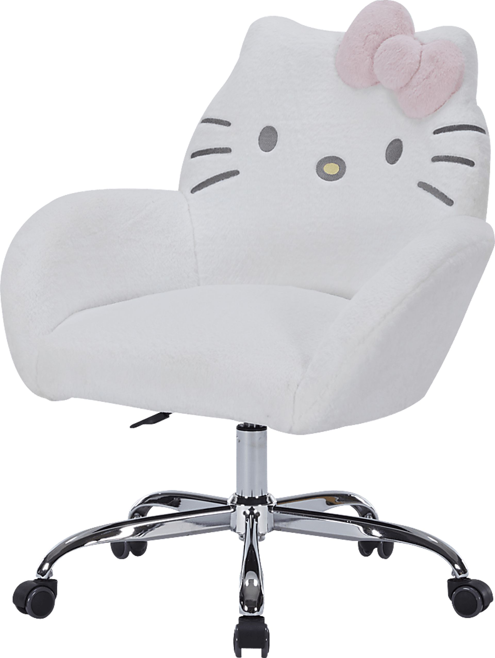Kids Hello Kitty Cozy White Swivel Vanity Chair - Image 2