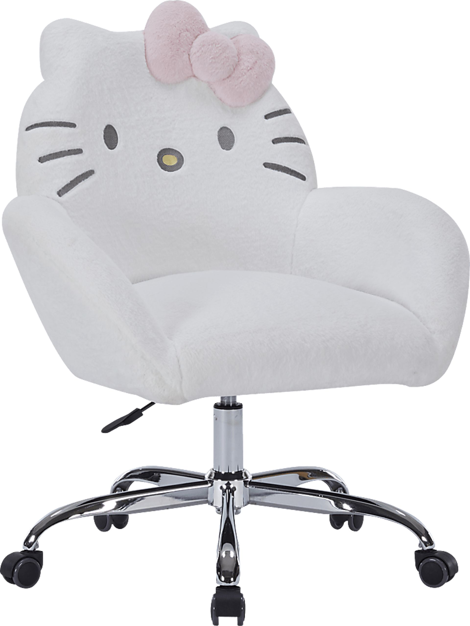 Kids Hello Kitty Cozy White Swivel Vanity Chair - Image 3