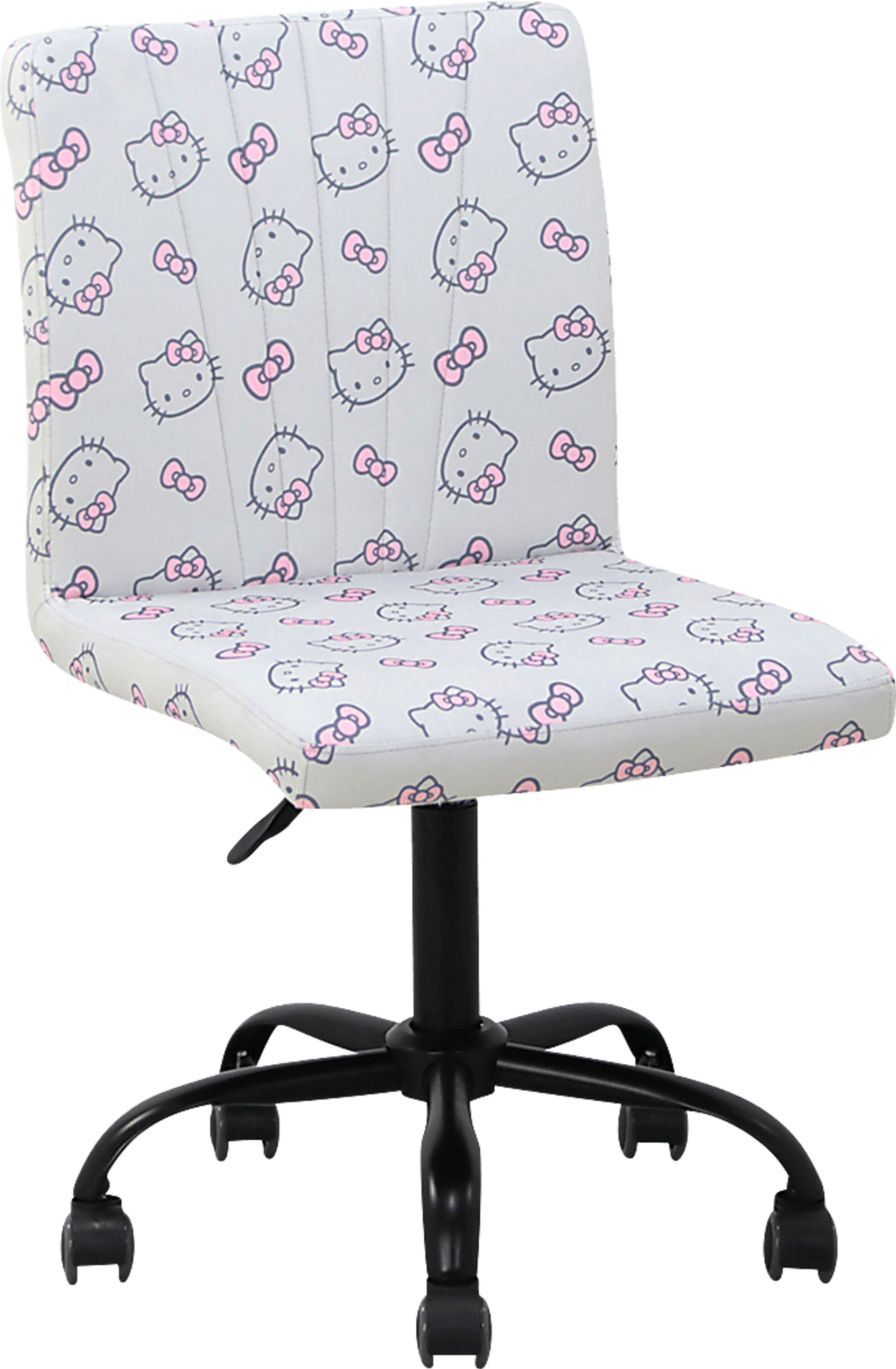 Kids Hello Kitty Cutie Gray Swivel Vanity Chair - Image 3