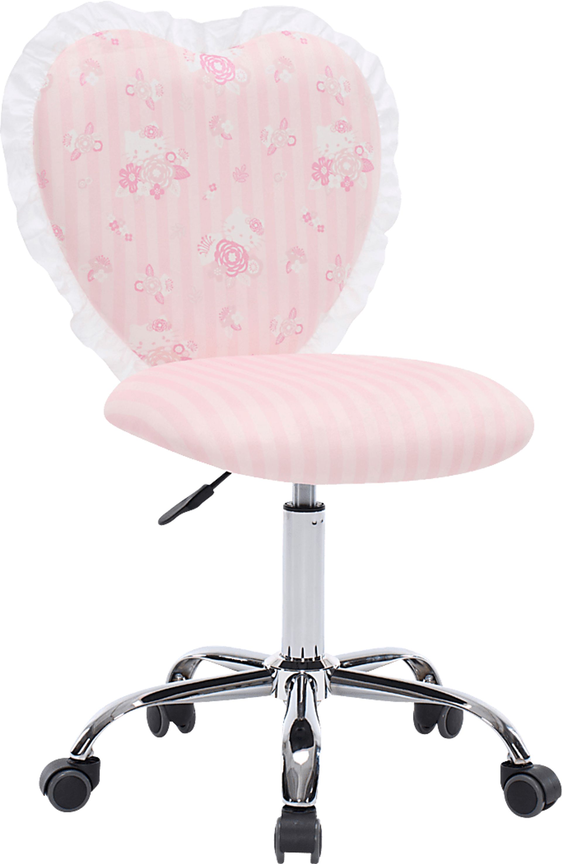 Kids Hello Kitty Floral Pink Vanity Chair - Image 2