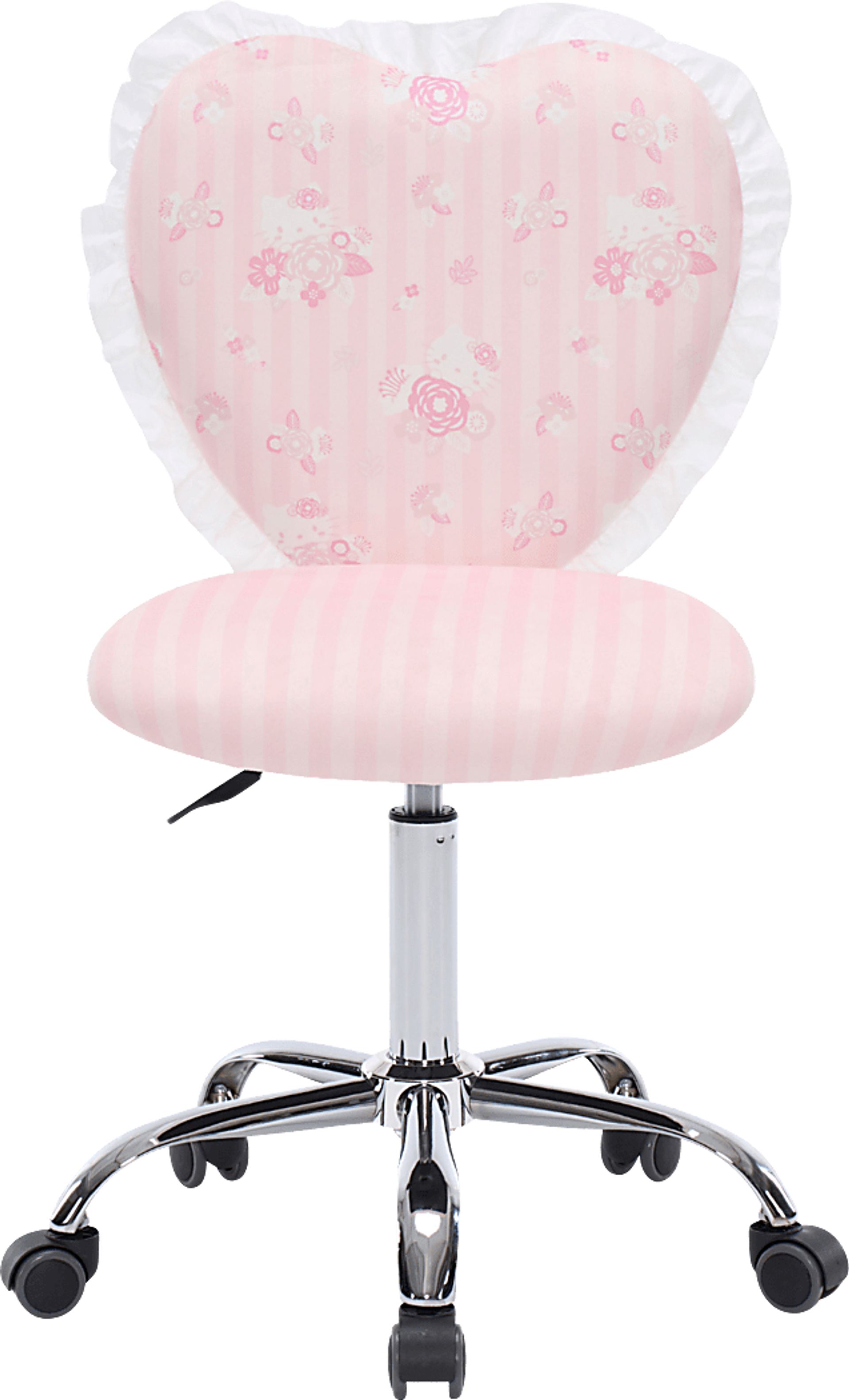 Kids Hello Kitty Floral Pink Vanity Chair - Image 3