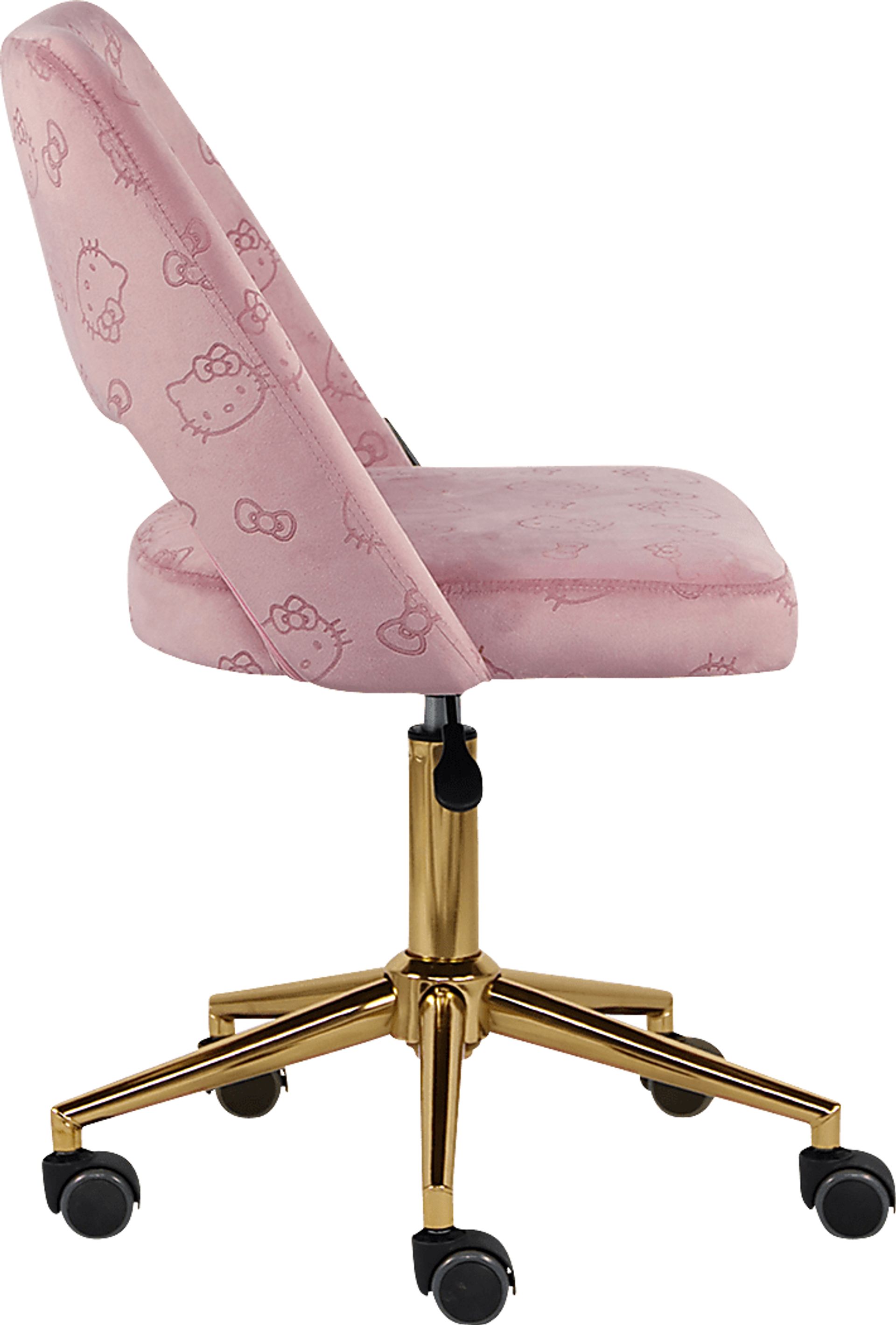 Kids Hello Kitty Pink Swivel Vanity Chair - Image 2