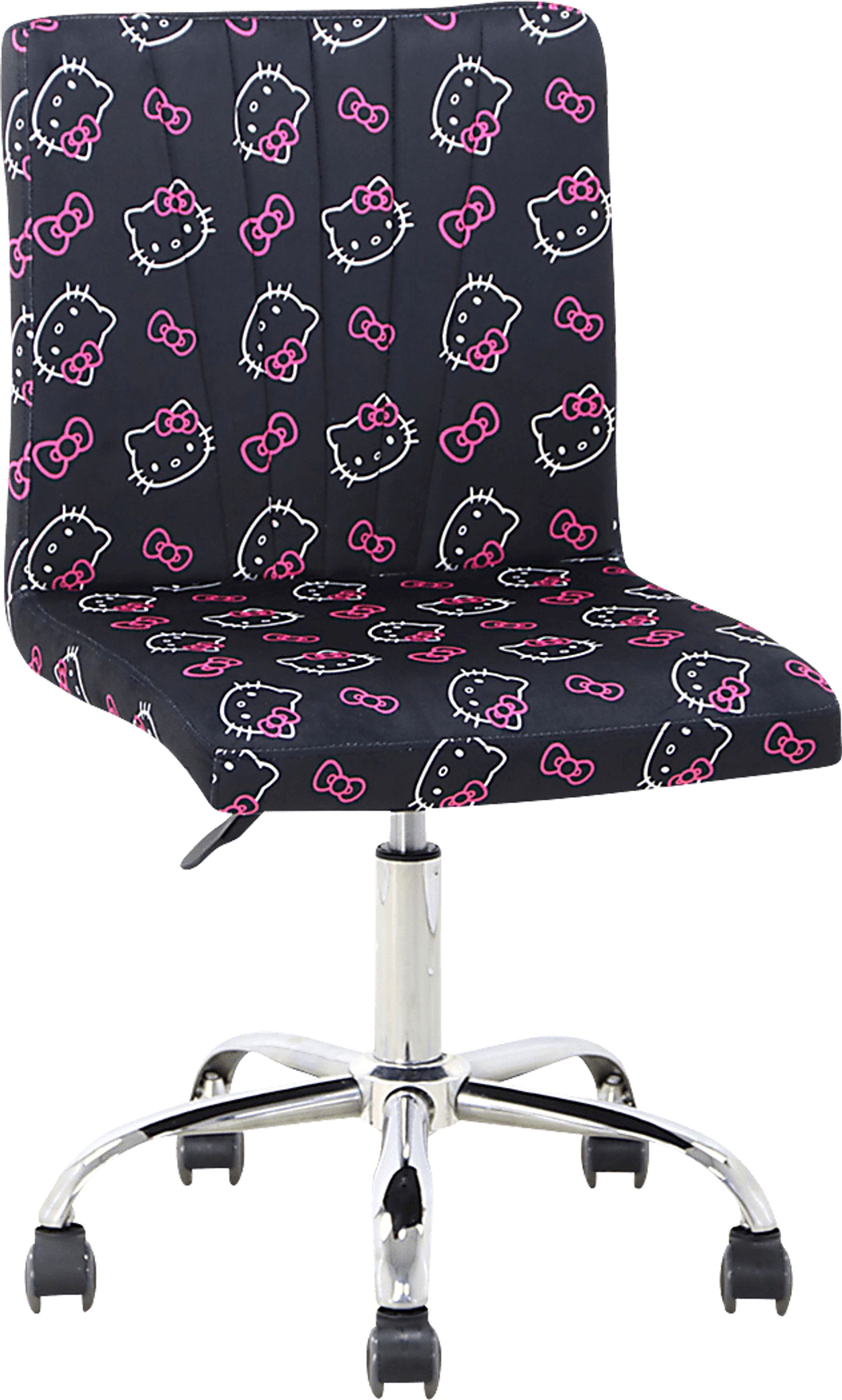 Kids Hello Kitty Sweet Black Swivel Vanity Chair - Image 2