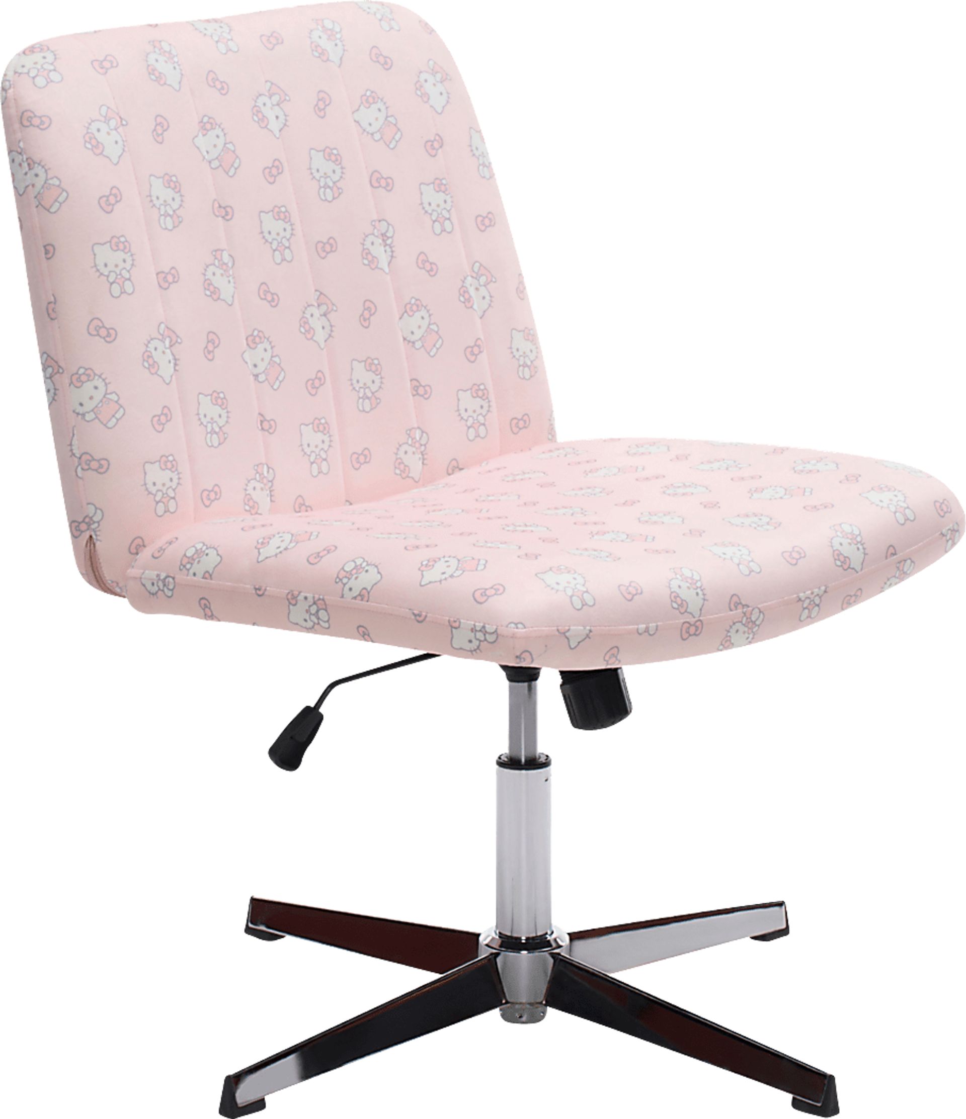 Kids Hello Kitty Sweet Criss Cross Pink Vanity Chair - Image 3