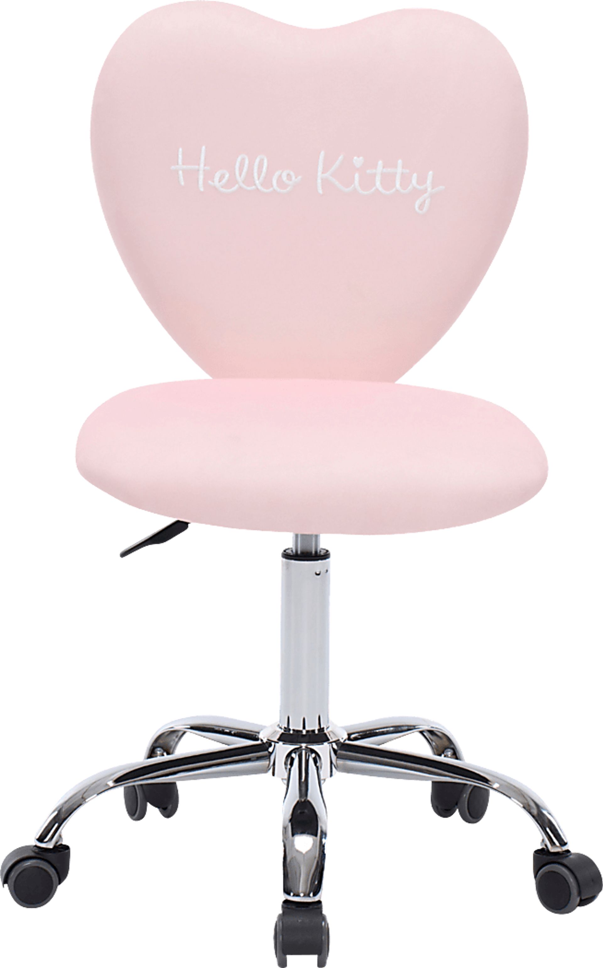 Kids Hello Kitty Sweet Heart Pink Swivel Vanity Chair - Image 2