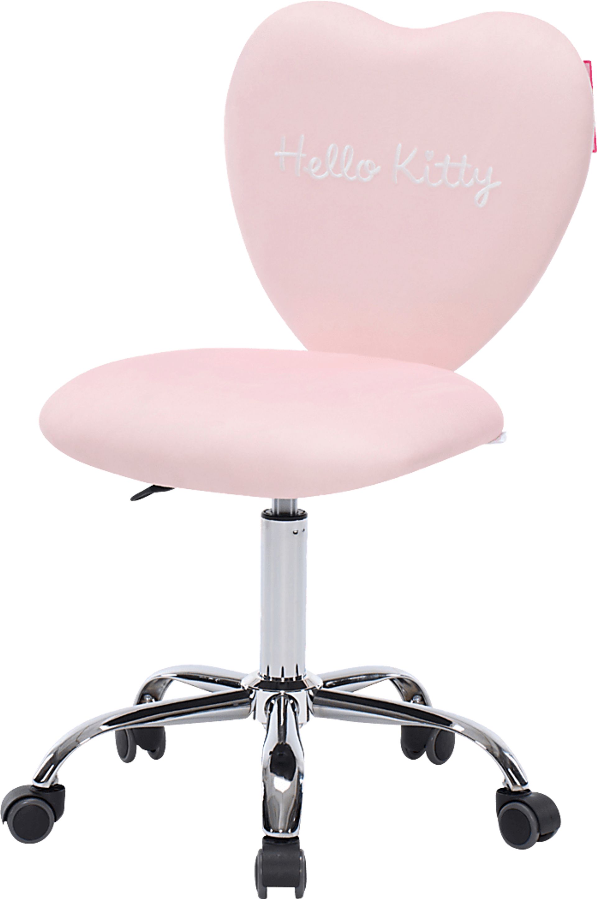 Kids Hello Kitty Sweet Heart Pink Swivel Vanity Chair - Image 3