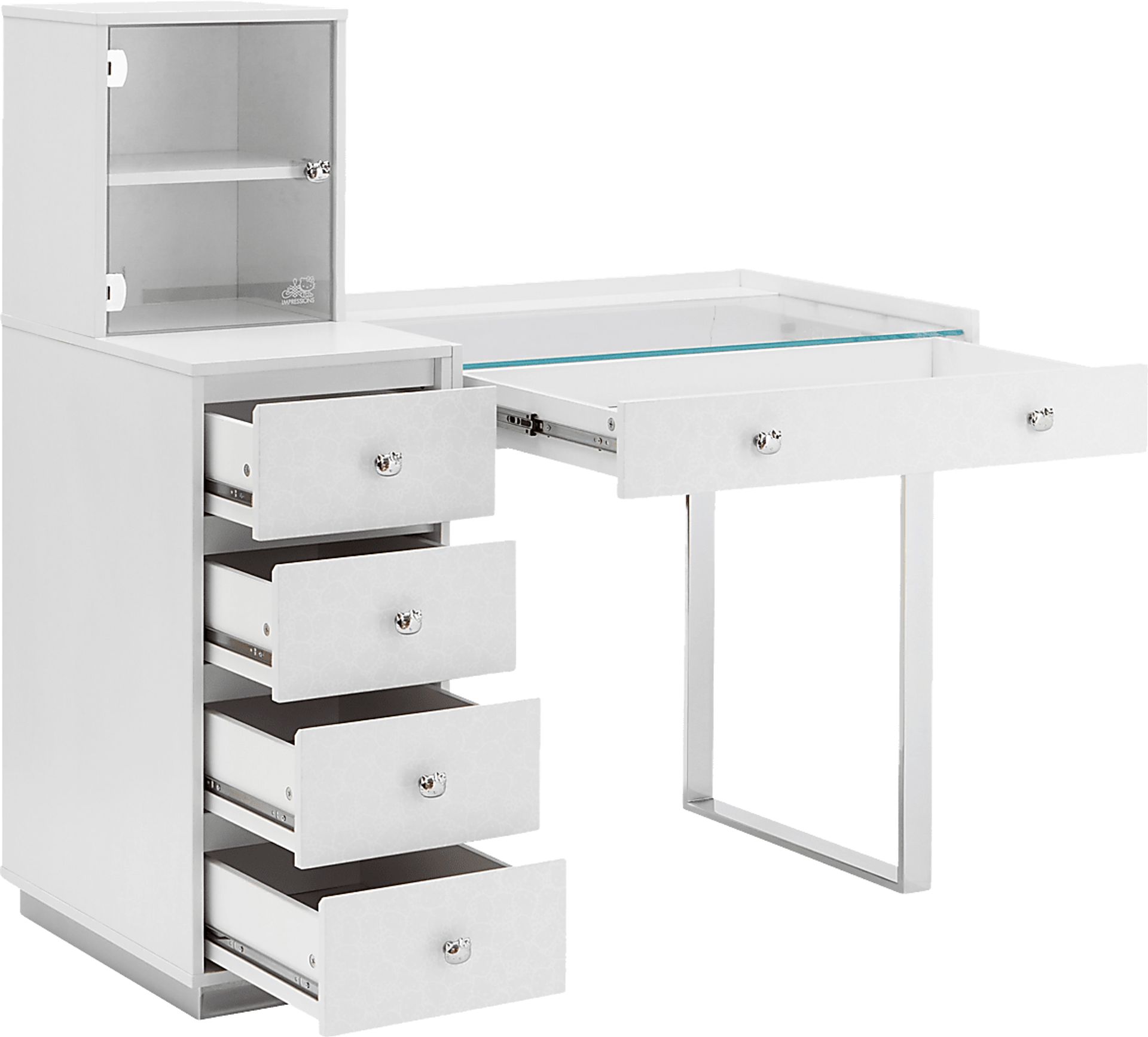 Kids Hello Kitty Silver Vanity I Desk - Image 2