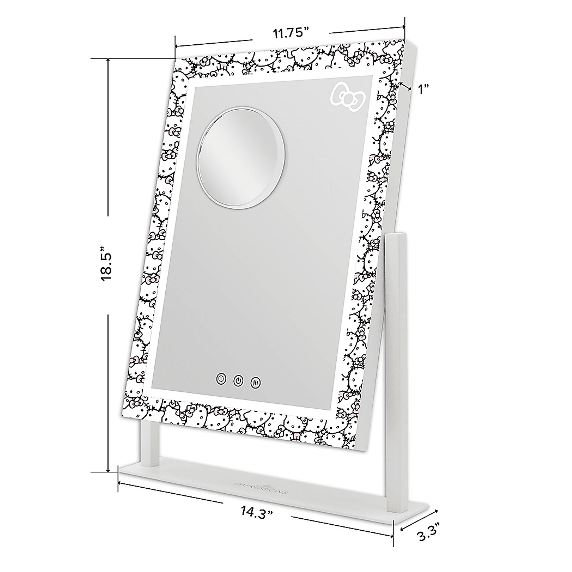 Kids Hello Kitty White LED Vanity Mirror - Image 6