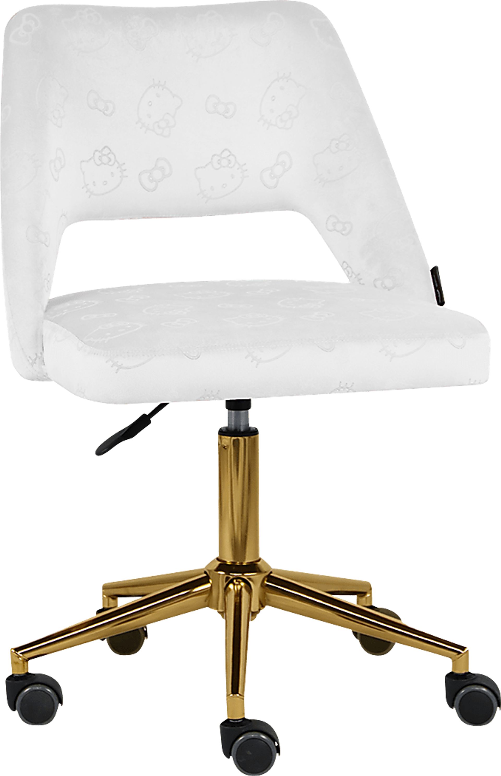 Kids Hello Kitty White Swivel Vanity Chair - Image 2