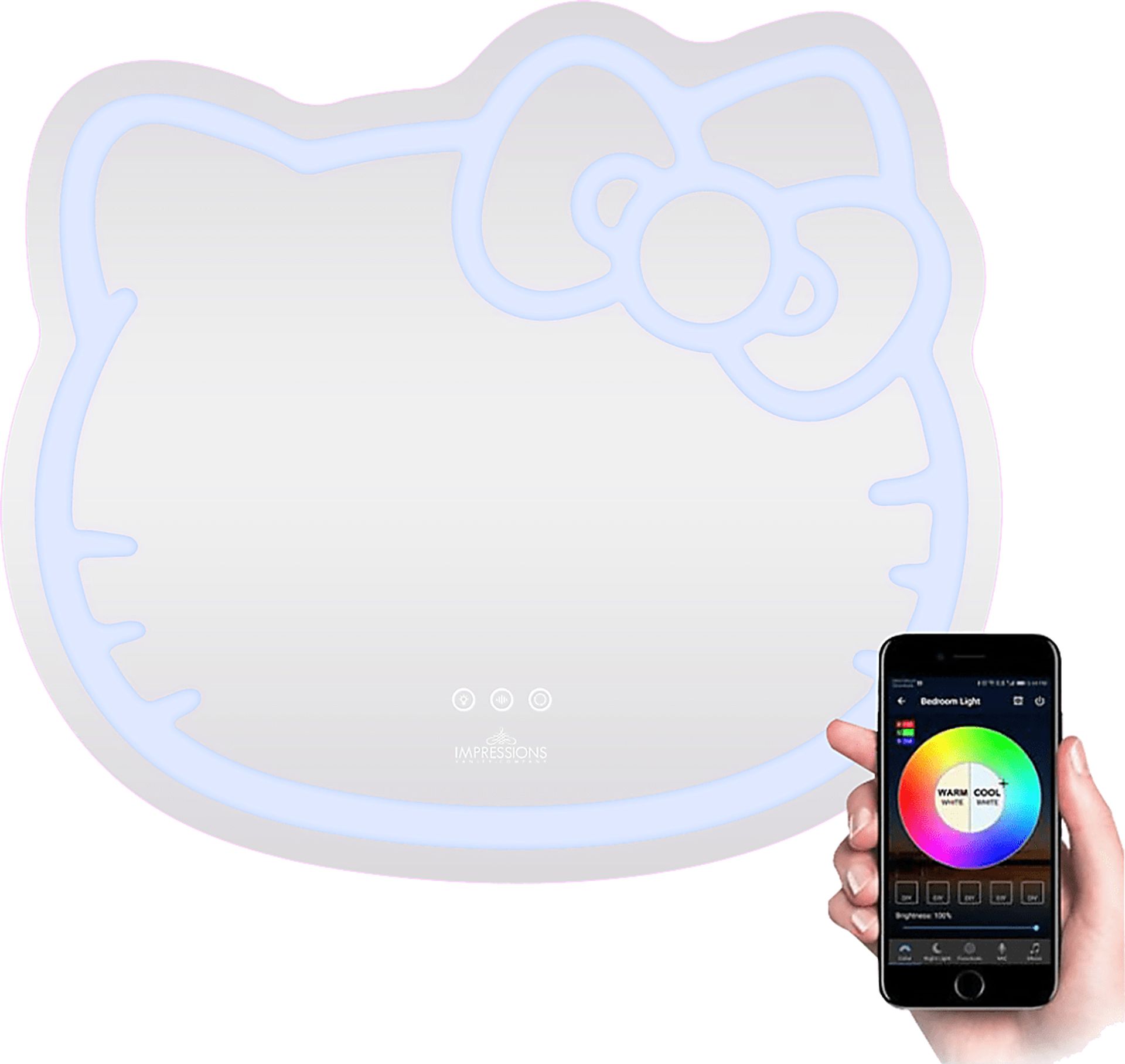 Kids Hello Kitty White Wall Mirror - Image 5